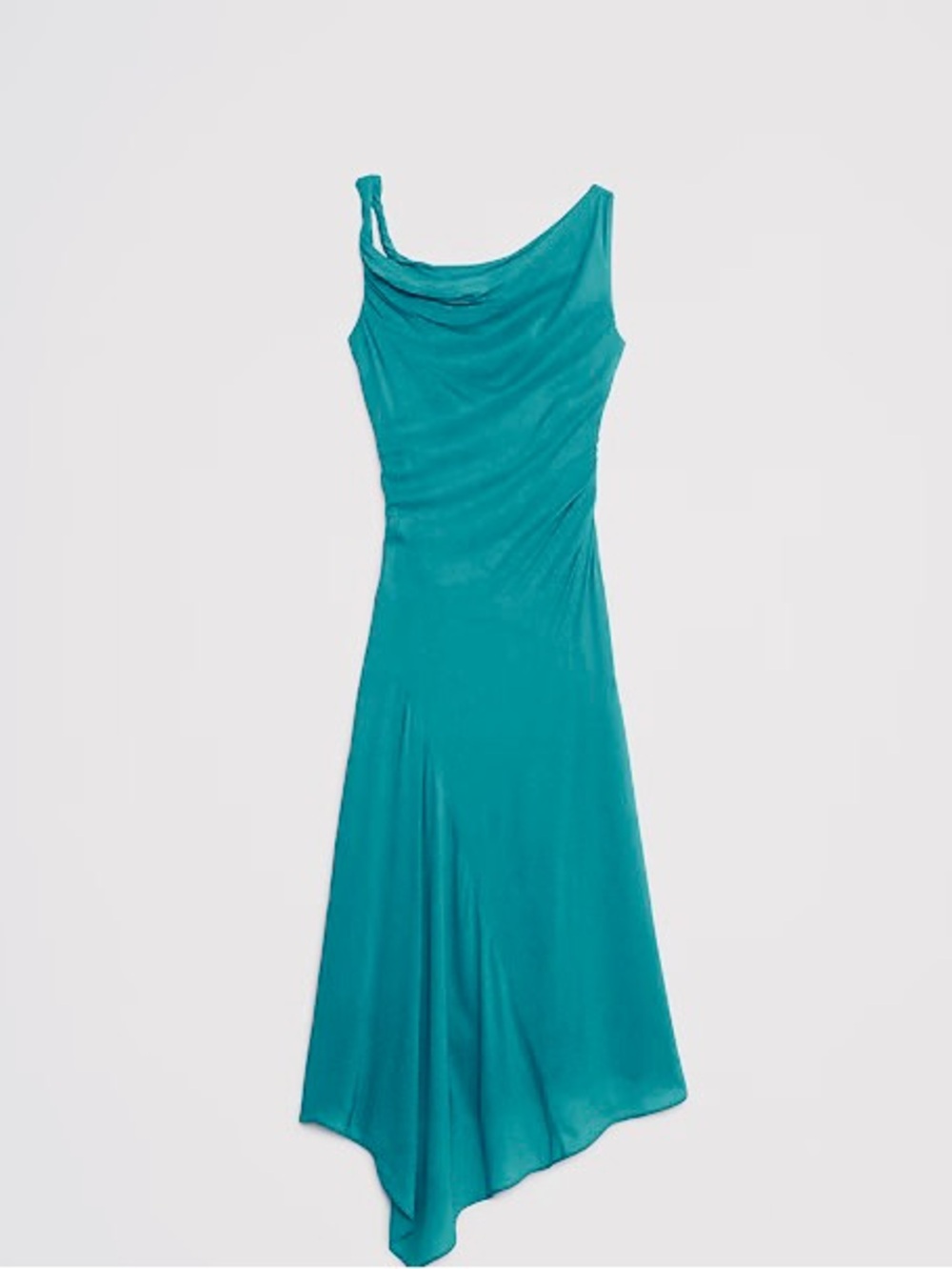 BANANA REPUBLIC CREPE TWIST-SHOULDER DRESS - Picture 3 of 10
